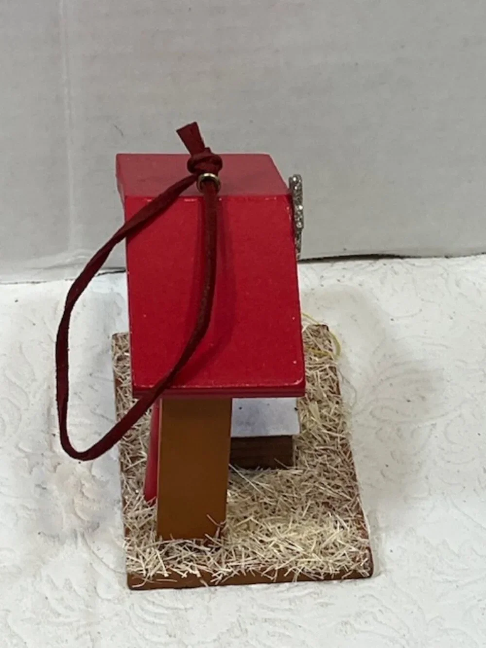 Mini Handmade Wooden Peg Nativity Manger Scene Christmas Ornament Star Decor3.5